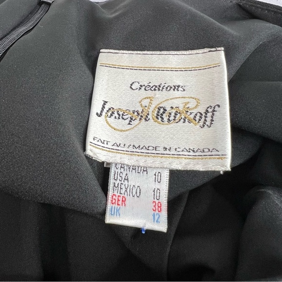 Joseph Ribkoff Black & Navy Floral Dress Sz 10 - Picture 7 of 9